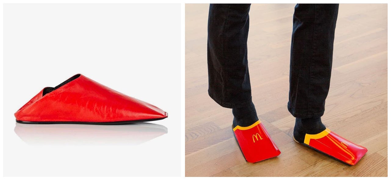 balenciaga red shoes mcdonald's