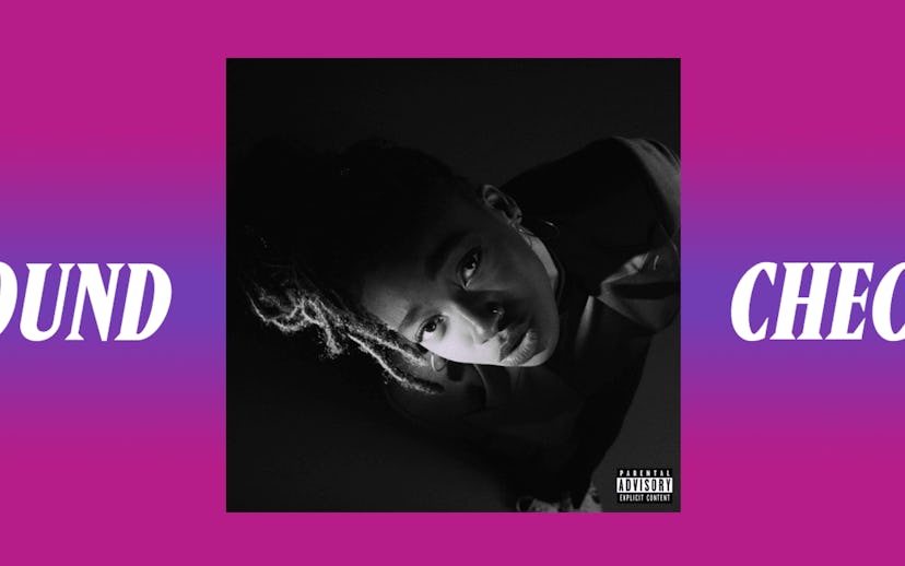  Little Simz in a black and white photo on the cover for 'GREY Area'