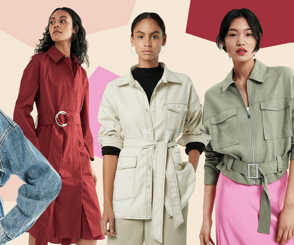 Belted sales jacket zara