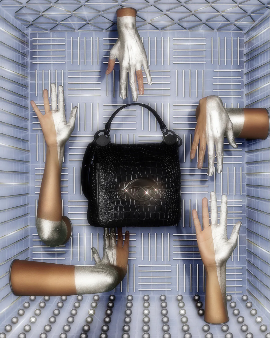 ショルダーバッグ KENZO Tali Medium Smooth Eye 2way Bag ケンゾーから“アイ”モチーフの「タリ」バッグに新作 -“瞳”クラスプで