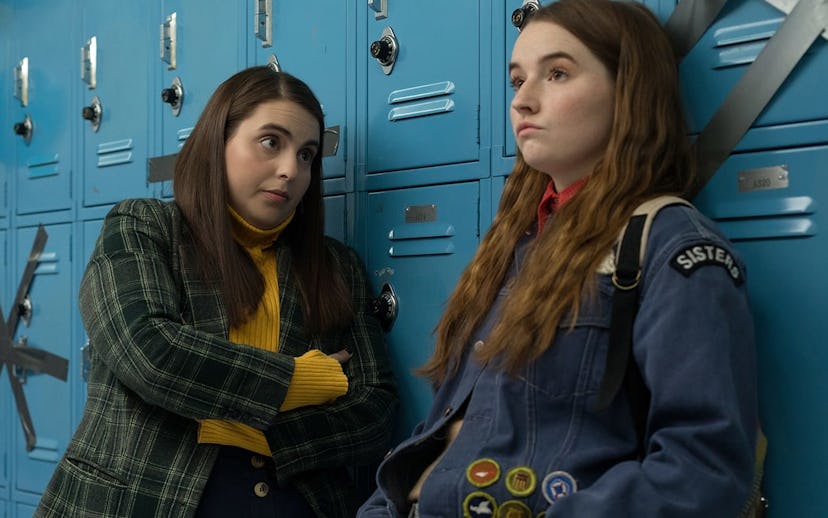 Two main characters from Booksmart Amy played by Kaitlyn Dever and Molly played by Beanie Feldstein