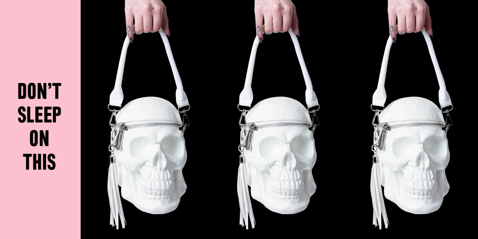 Men Don't Approach Me When I Carry Killstar's Skull Handbag