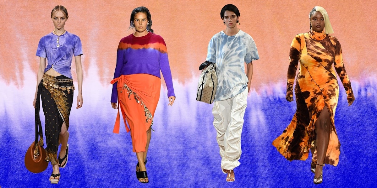 Tie-dye continues to trend on the Paris runways with a