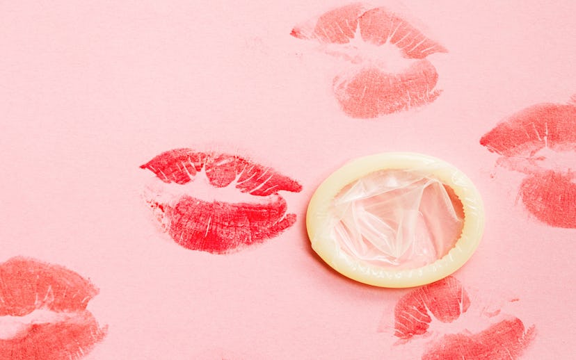 Five traces of lipstick and an unpacked condom