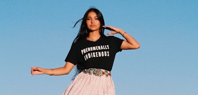 An activist for indigenous rights, poet and Instagram influencer, Kinsale Hueston, posing for "Time ...