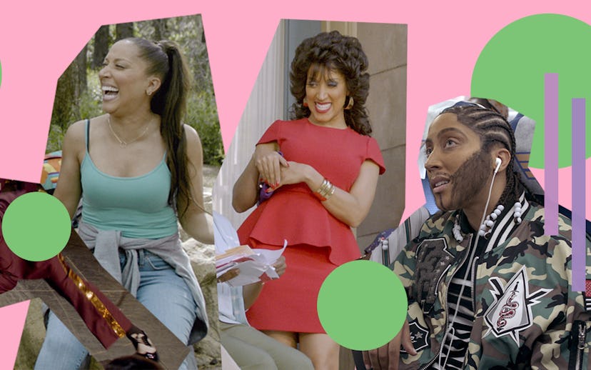 Edit of four different characters Robin Thede played for "A Black Lady Sketch Show"