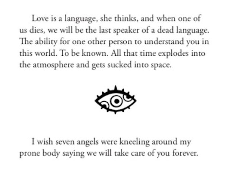 Text from Excerpt from Psycho Nymph Exile with an eye in the middle of it