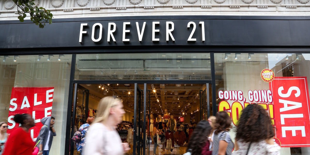 Forever 21 Has Filed For Bankruptcy