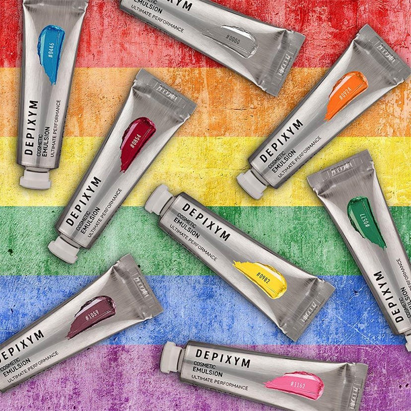 Gender-neutral brand Depixym and its cosmetic emulsions packed in raw aluminum tubes
