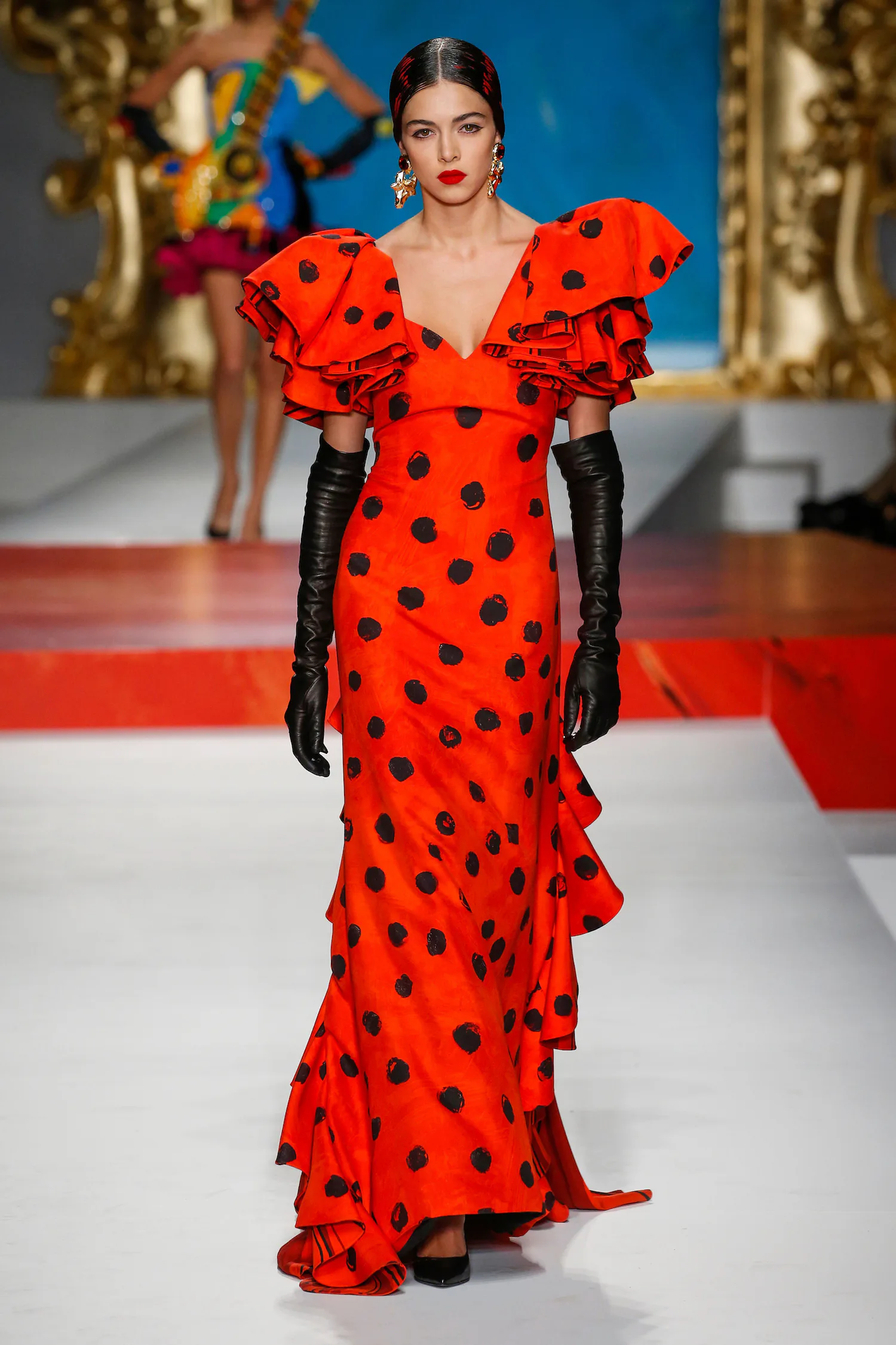 sachin and babi light blue dress Moschino Spring 2021 Fashion Show main image 1