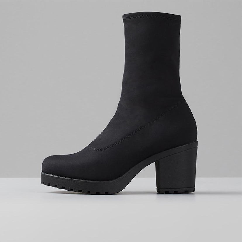 Black Stretch ankle Boots