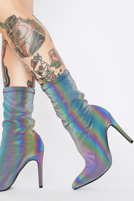Shine Reflective ankle boots
