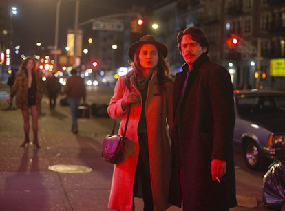 Vincent played by James Franco and Abby played by Mragarita Levieva in a scene of The Deuce