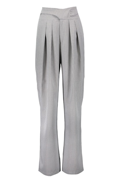 Nasty Gal, Cara Delevingne gray Woman's World Houndstooth Pants