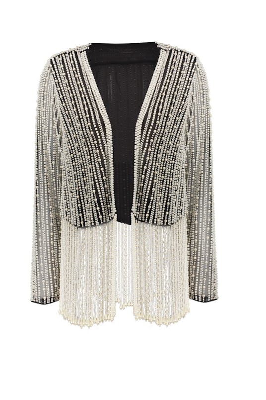 Nasty Gal, Cara Delevingne black and white Magic In The Air Pearl Jacket