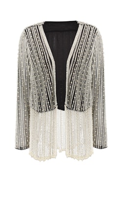 Nasty Gal, Cara Delevingne black and white Magic In The Air Pearl Jacket