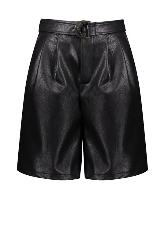 Nasty Gal, Cara Delevingne black Doom Or Destiny Faux Leather Shorts