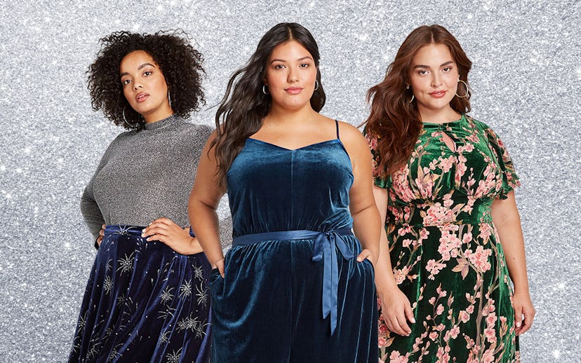 Three models in Modcloth dresses