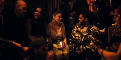 The Weeknd scene from uncut gems. People at a party hanging out