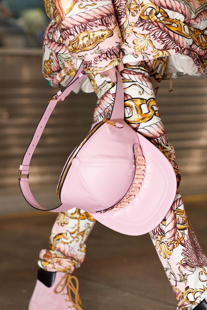 Moschino's Pre-Fall 2020 Collection Gets In On The Big Bag Trend