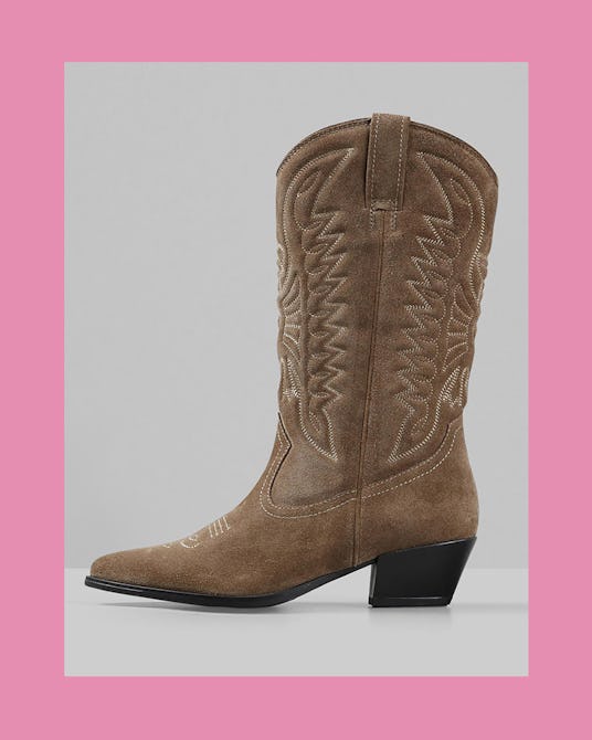 Brown Vagabond Emily Taupe suede tall boots