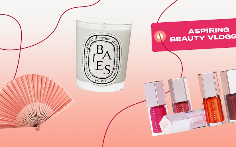 Collage of beauty and self-care products