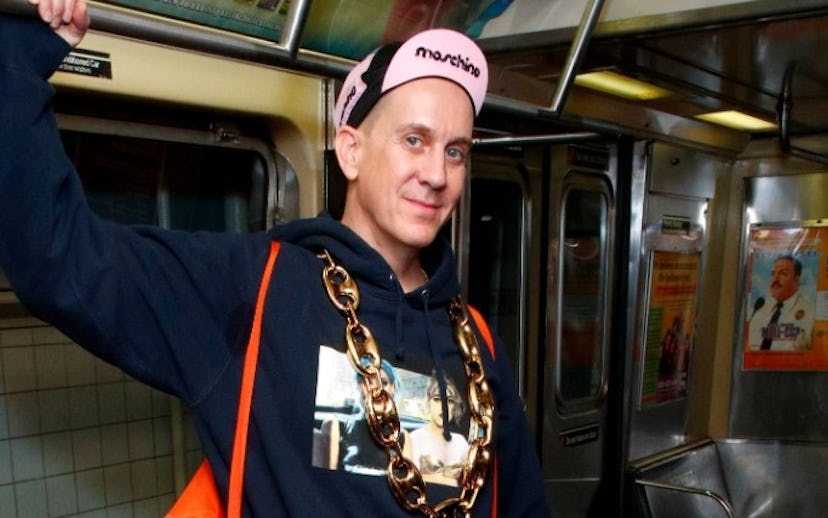 Jeremy Scott at the Moschino Prefall 2020 runway show in Brooklyn on December 9, 2019