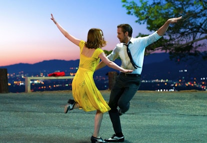 Emma Stone and Ryan Gosling dancing in 'La La Land.'