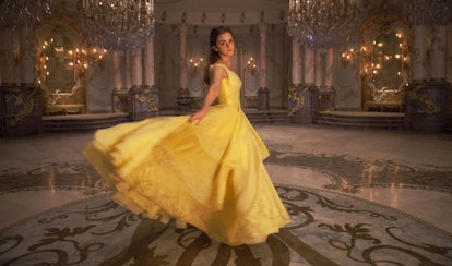 Emma Watson wearing the yellow ballgown in 'Beauty and the Beast.'