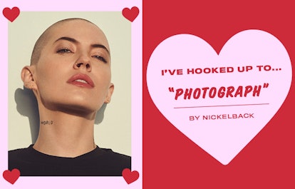 Collage of Bishop Briggs and an "I'VE HOOKED UP TO... "PHOTOGRAPH" text sign
