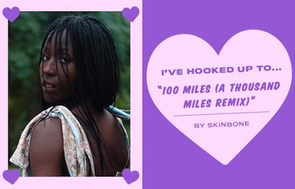 Collage of HAWA and an "I'VE HOOKED UP TO... "100 MILES (A THOUSAND MILES REMIX)"" text sign
