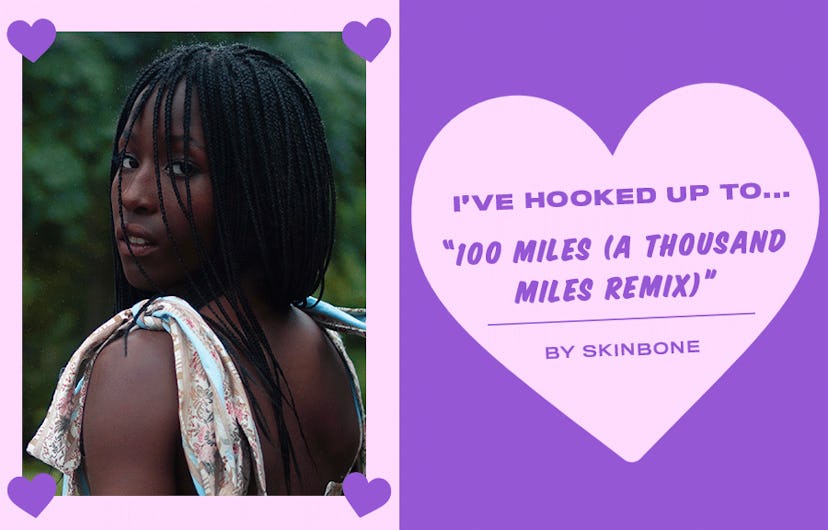 Collage of HAWA and an "I'VE HOOKED UP TO... "100 MILES (A THOUSAND MILES REMIX)"" text sign