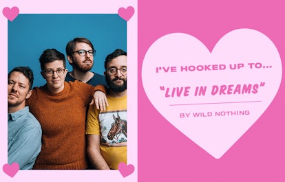 Collage of Swood and an "I'VE HOOKED UP TO... "LIVE IN DREAMS"" text sign