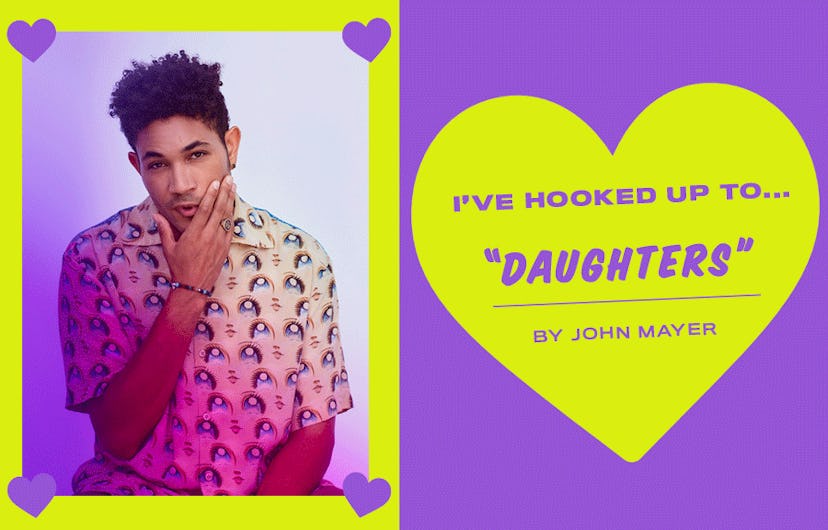 Collage of Bryce Vine and an "I'VE HOOKED UP TO... "DAUGHTERS"" text sign