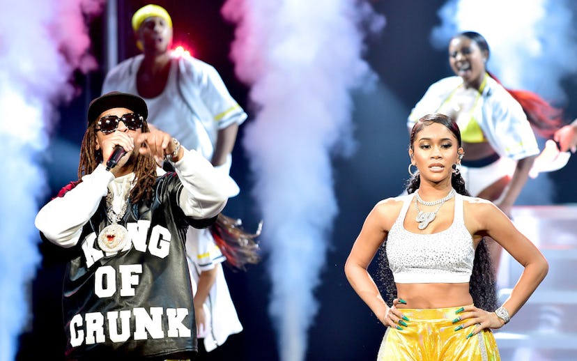 Lil Jon and Saweetie perform together