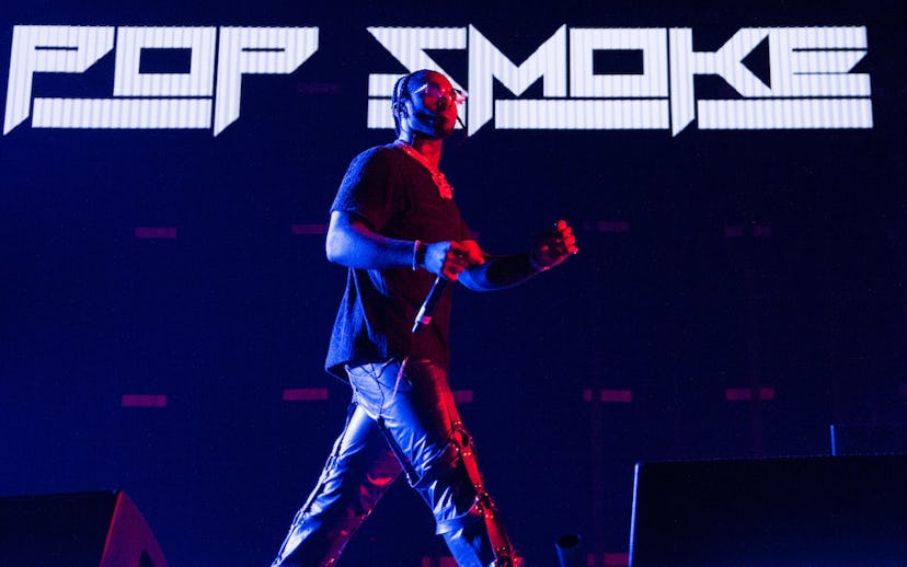 Pop Smoke performs at Olympia London on November 29, 2019 in London, England.