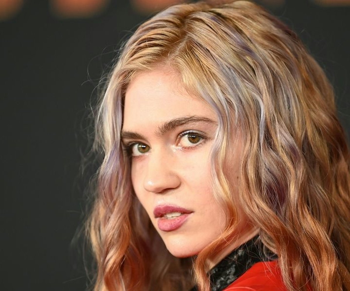 Canadian singer-songwriter Grimes (Claire Elise Boucher) attends the world premiere of "Captain Marv...