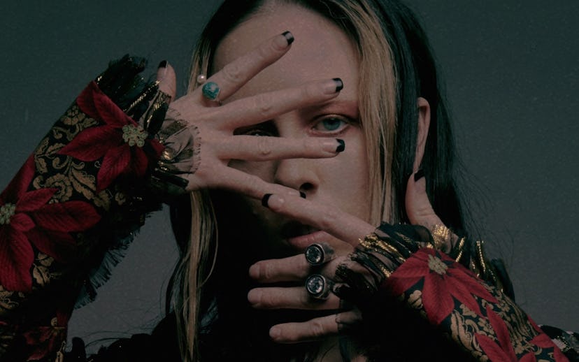 Videmus Omnia: dress; Steve Madden: shoes; Jill.Herlands, In_trigue: rings