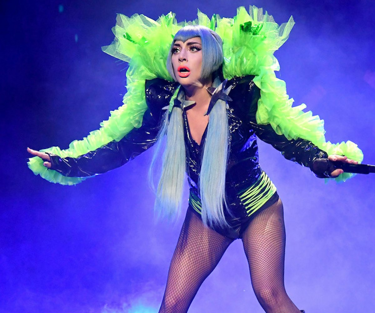 Lady Gaga performs onstage during AT&T TV Super Saturday Night at Meridian at Island Gardens on Febr...