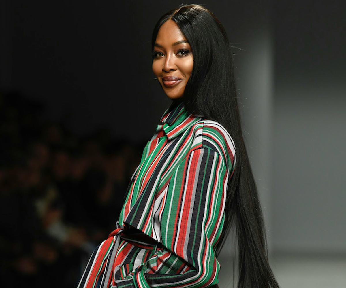 Naomi Campbell walks the runway during the Kenneth Ize show as part of Paris Fashion Week Womenswear...