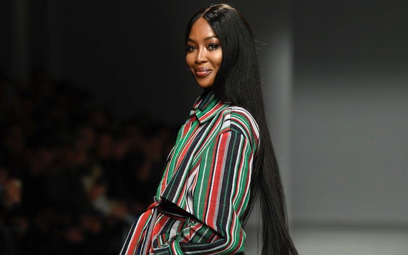 Naomi Campbell walks the runway during the Kenneth Ize show as part of Paris Fashion Week Womenswear...