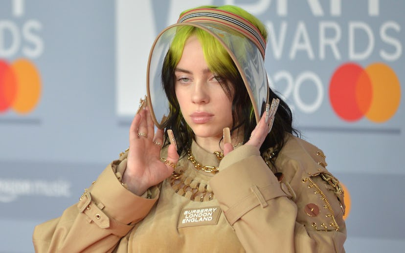Billie Eilish attends The BRIT Awards 2020 at The O2 Arena on February 18, 2020 in London, England.