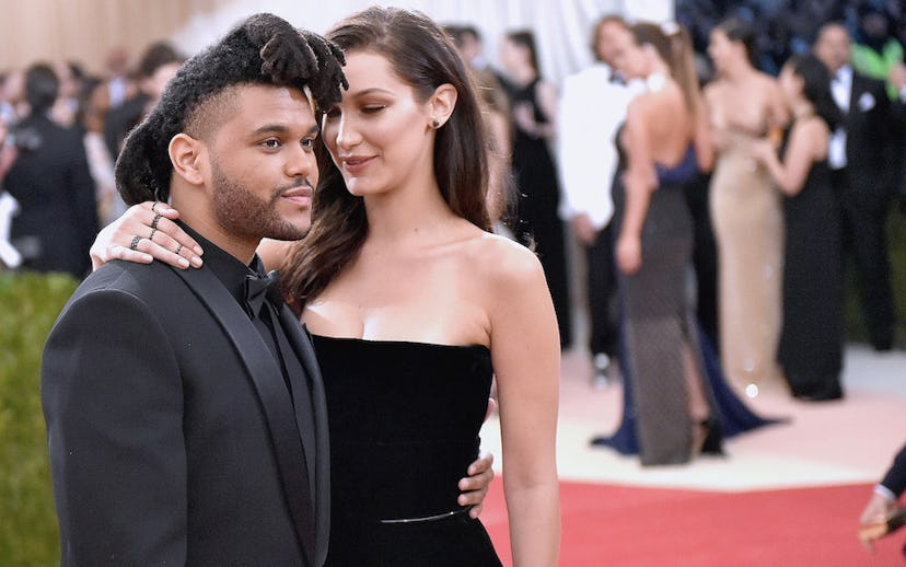 The Weeknd (L) and Bella Hadid attend the "Manus x Machina: Fashion In An Age Of Technology" Costume...