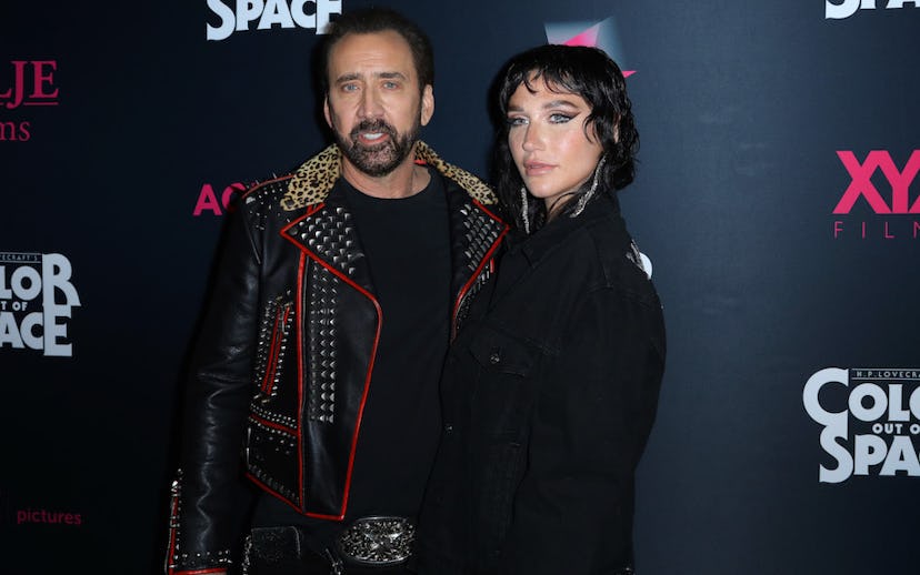 Actor Nicolas Cage and recording artist Kesha attend the special screening of "Color Out Of Space" a...