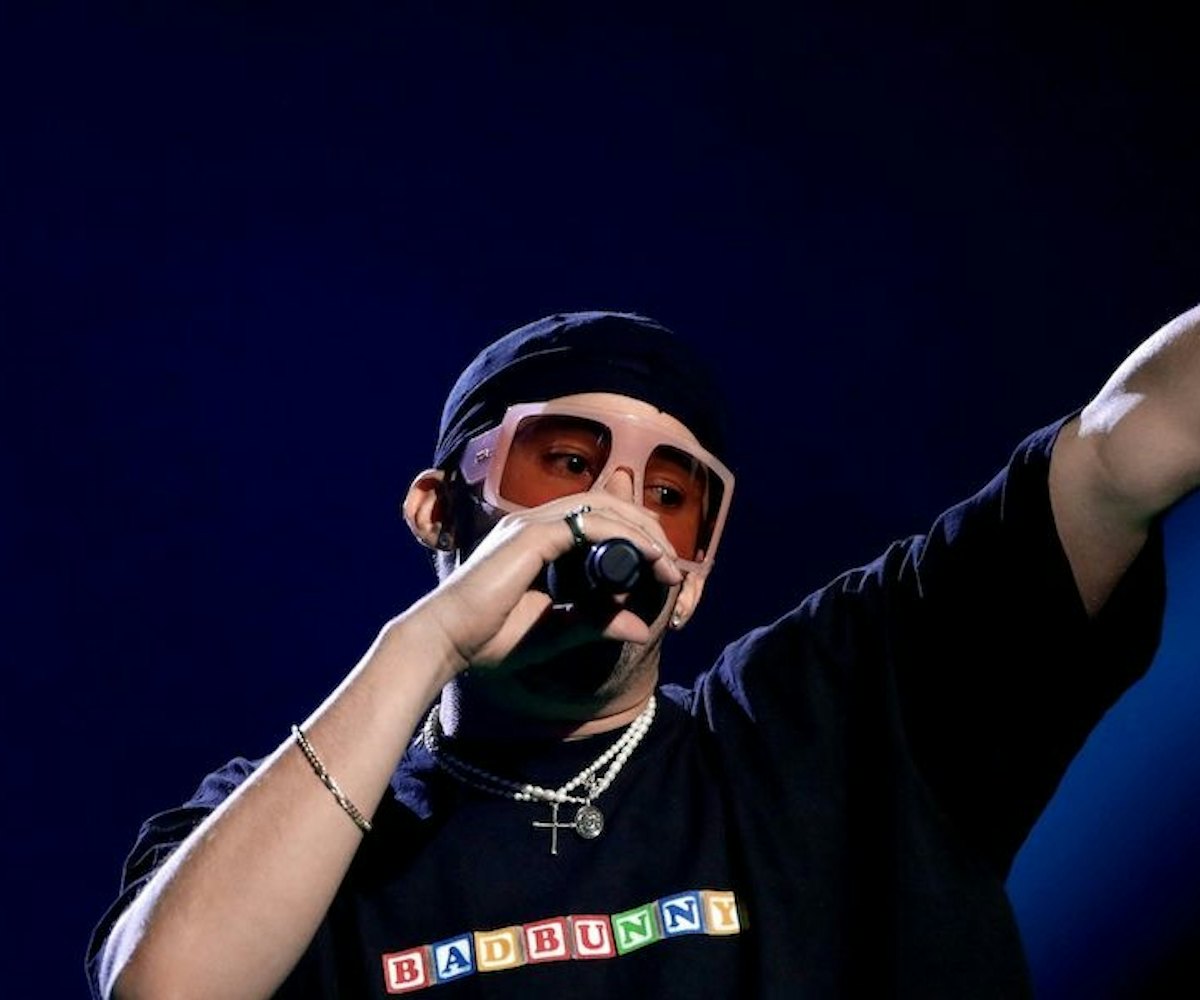 Bad Bunny performs onstage during the 2020 Spotify Awards at the Auditorio Nacional on March 05, 202...