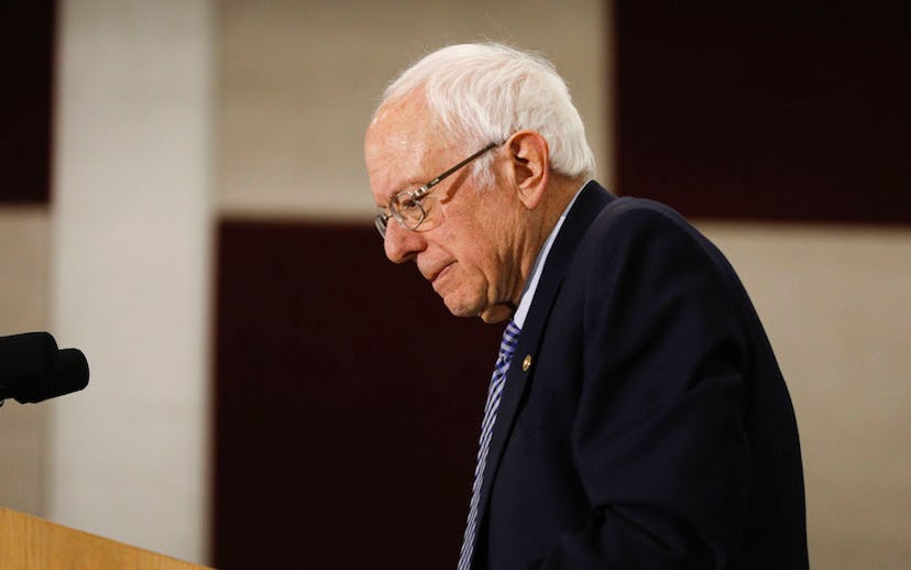 Democratic presidential candidate Sen. Bernie Sanders (I-VT) speaks at a campaign rally at Salina In...