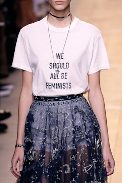 Dior's First Female Designer Included A Feminist T-Shirt On The Runway ...