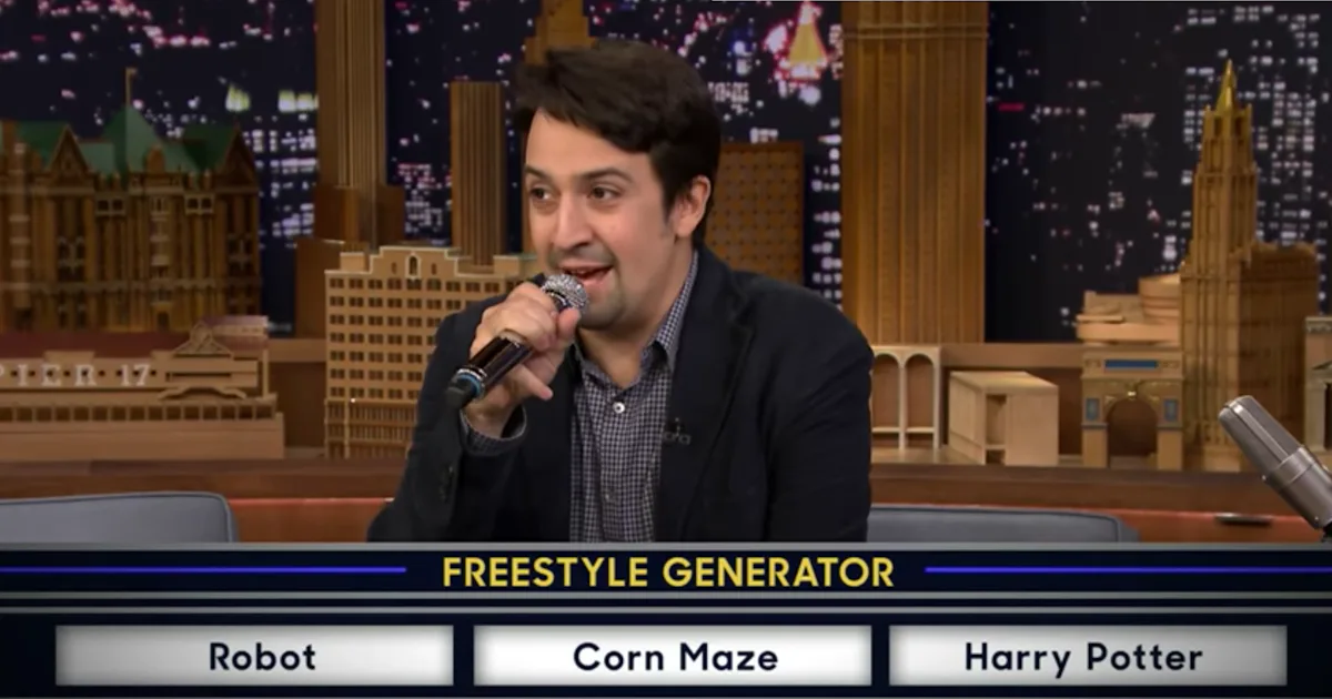 Lin Manuel Miranda Rapping Why Lin-Manuel Miranda's Freestyle Rap On 'Jimmy Fallon' Isn't Actually ...