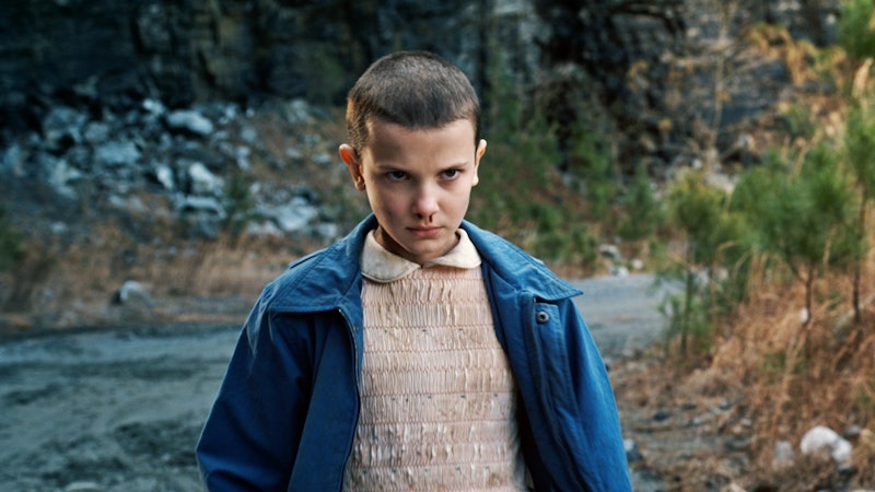 Millie Bobby Brown as the Eleven character in Stranger Things