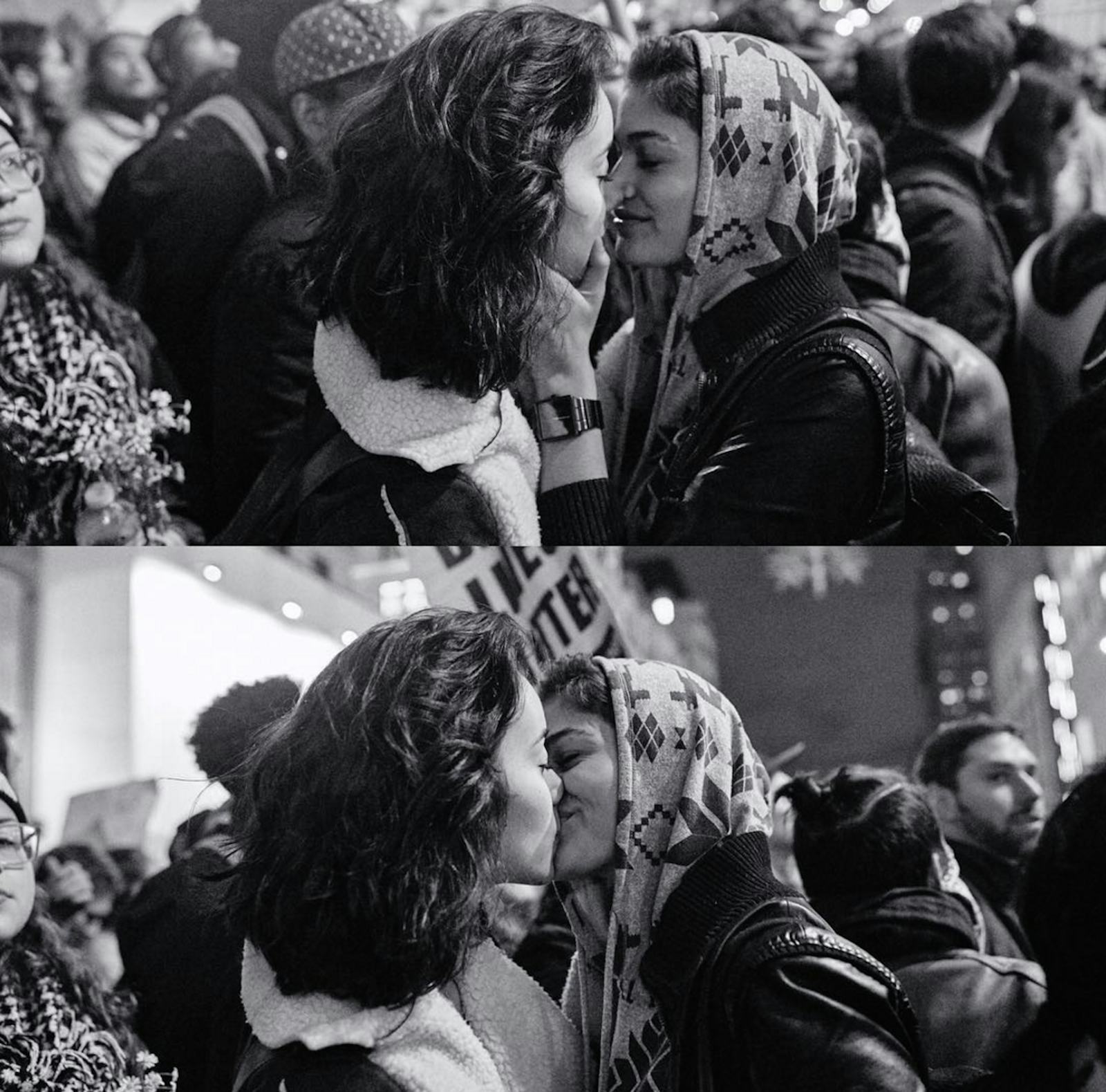 These Photos Of Two Women Kissing At A Trump Protest Have Become A ...